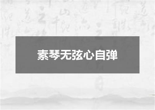 素琴无弦心自弹