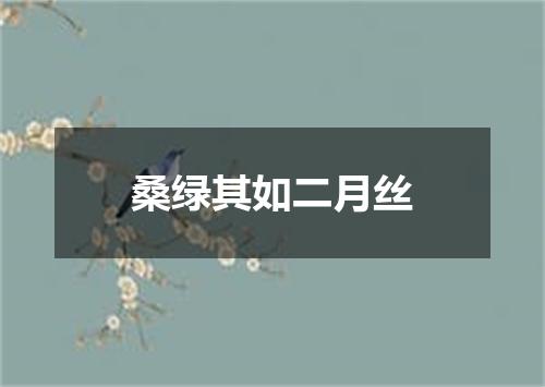 桑绿其如二月丝