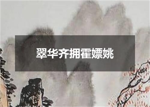 翠华齐拥霍嫖姚