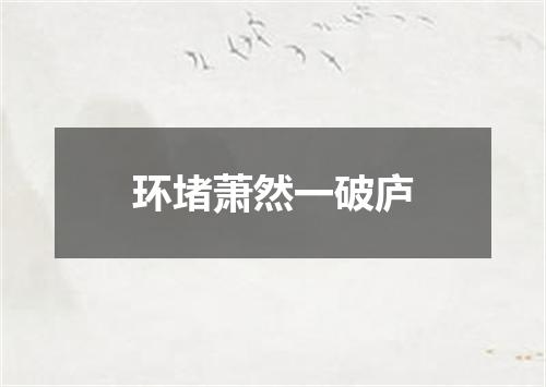 环堵萧然一破庐