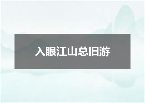 入眼江山总旧游