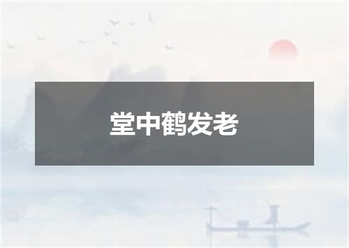 堂中鹤发老