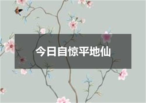 今日自惊平地仙