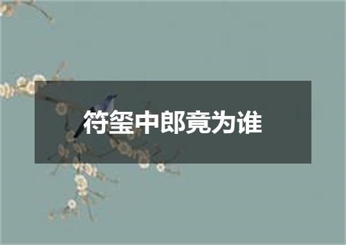 符玺中郎竟为谁