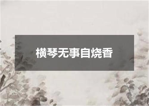 横琴无事自烧香