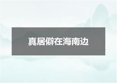 真居僻在海南边