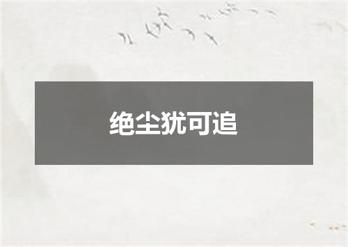 绝尘犹可追