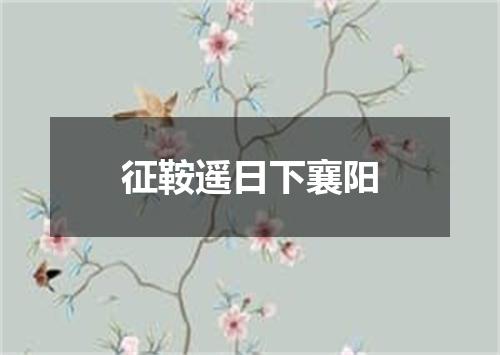 征鞍遥日下襄阳