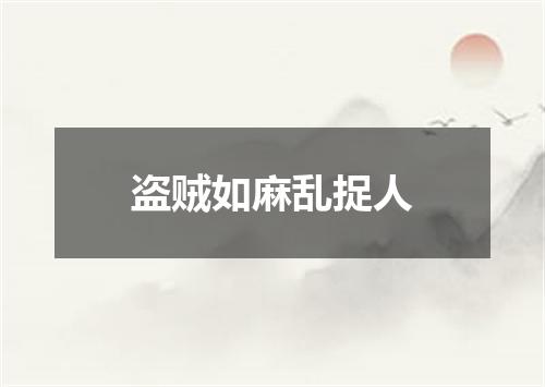 盗贼如麻乱捉人
