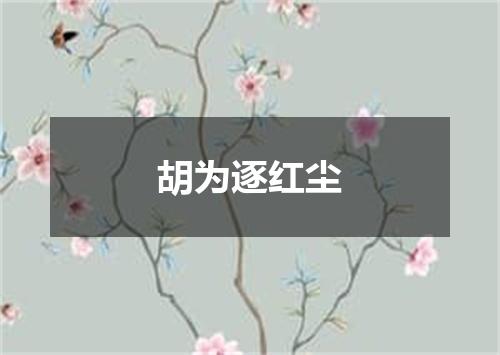 胡为逐红尘
