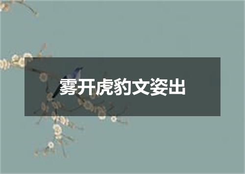 雾开虎豹文姿出