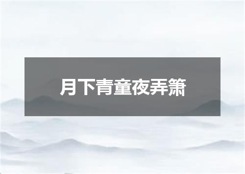 月下青童夜弄箫