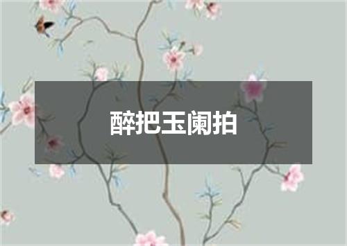 醉把玉阑拍