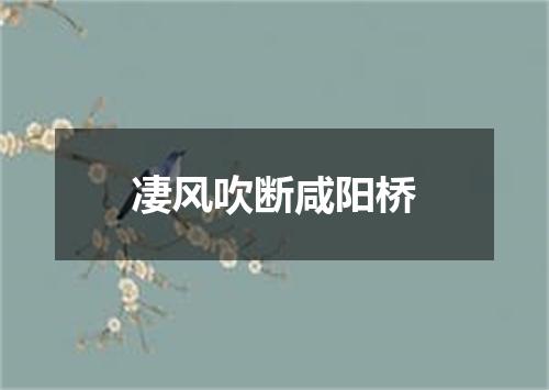 凄风吹断咸阳桥