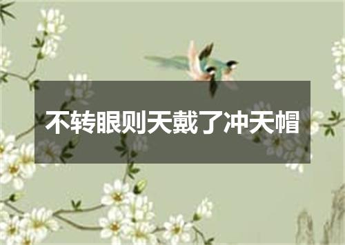 不转眼则天戴了冲天帽