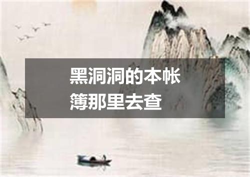 黑洞洞的本帐簿那里去查