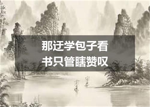 那迂学包子看书只管瞎赞叹