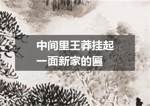 中间里王莽挂起一面新家的匾