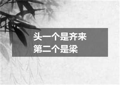 头一个是齐来第二个是梁