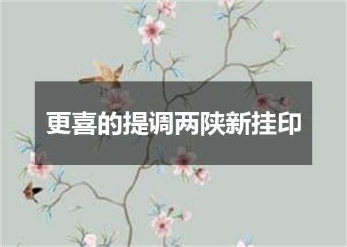 更喜的提调两陕新挂印