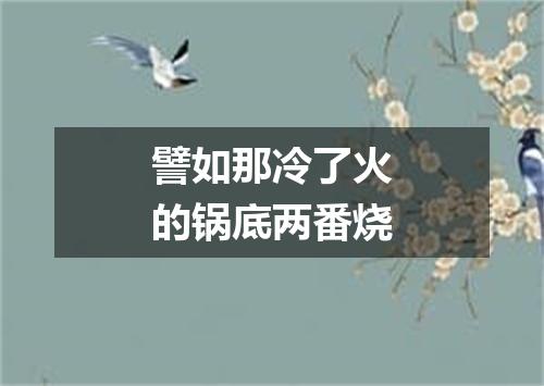 譬如那冷了火的锅底两番烧