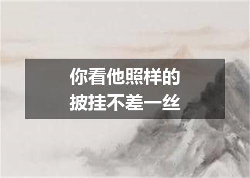 你看他照样的披挂不差一丝