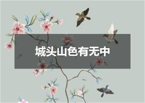 城头山色有无中