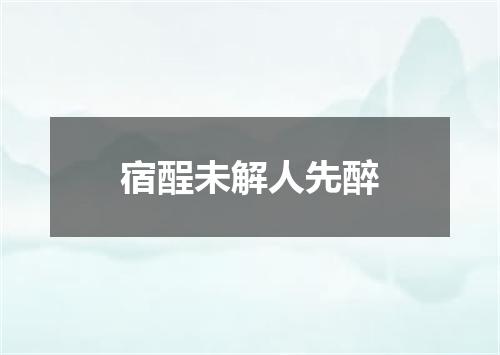 宿酲未解人先醉