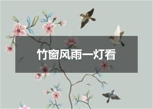 竹窗风雨一灯看