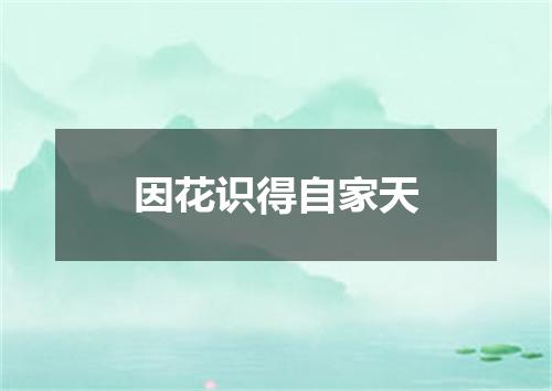 因花识得自家天