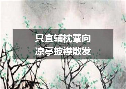只宜辅枕簟向凉亭披襟散发