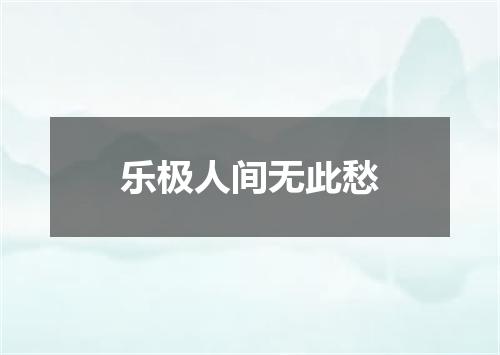 乐极人间无此愁