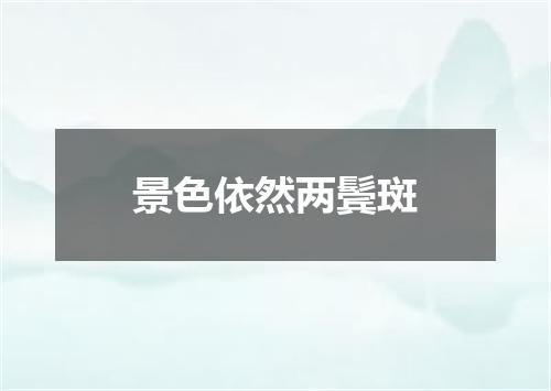 景色依然两鬓斑