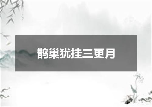 鹊巢犹挂三更月