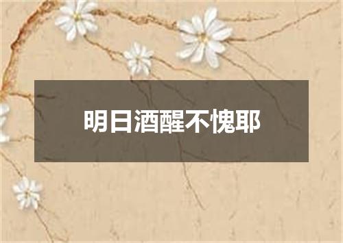 明日酒醒不愧耶