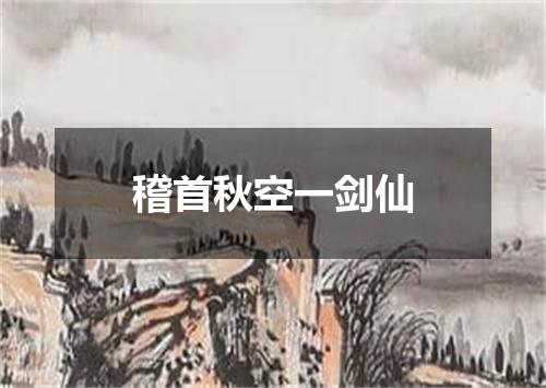 稽首秋空一剑仙