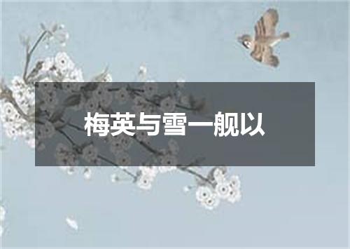 梅英与雪一舰以