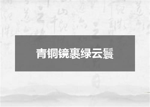 青铜镜裹绿云鬟