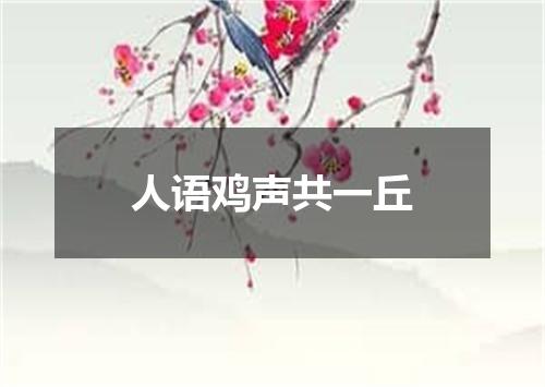 人语鸡声共一丘
