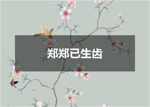 郑郑已生齿