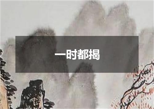 一时都揭