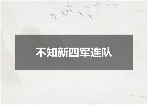 不知新四军连队