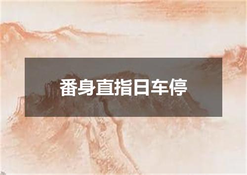 番身直指日车停