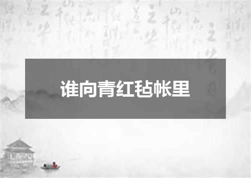 谁向青红毡帐里