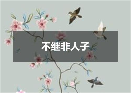 不继非人子