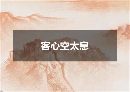 客心空太息