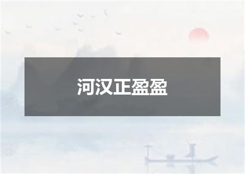 河汉正盈盈