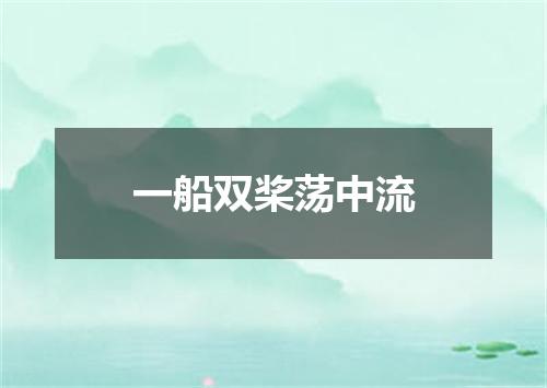 一船双桨荡中流