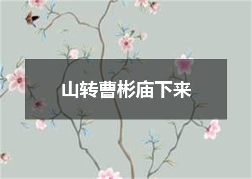 山转曹彬庙下来