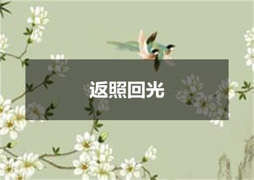 返照回光